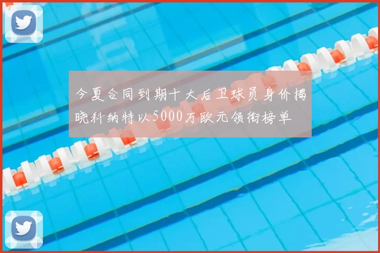 今夏合同到期十大后卫球员身价揭晓科纳特以5000万欧元领衔榜单